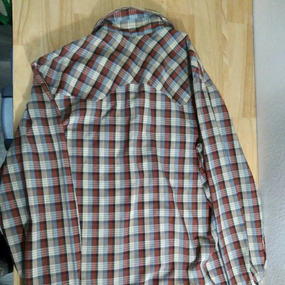 Vintage Levi's Plaid Pearl Snap Western Shirt